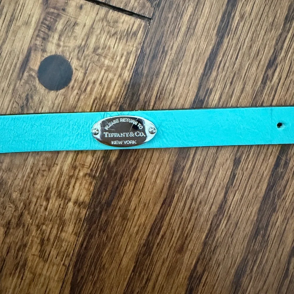 Tiffany & Co. Leather Pet Collar with Signature Return Plate - Size Small